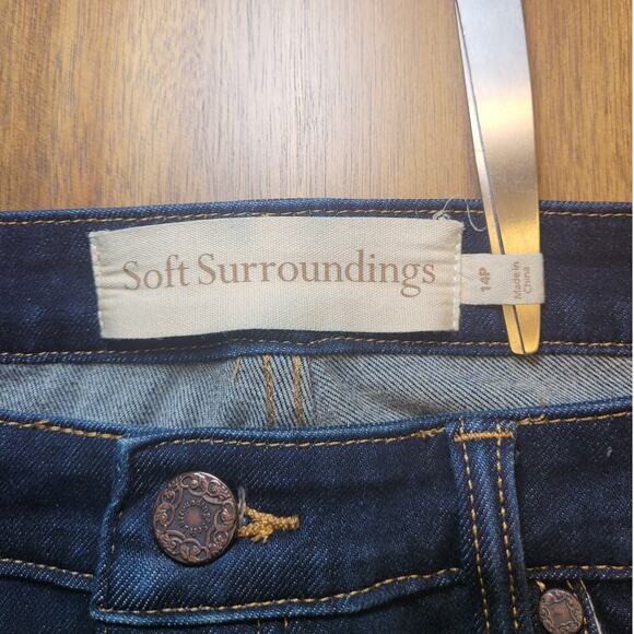 Soft Surroundings Ultimate Denim Skinny Ankle Jeans 14P Petite NWOT - Picture 6 of 10